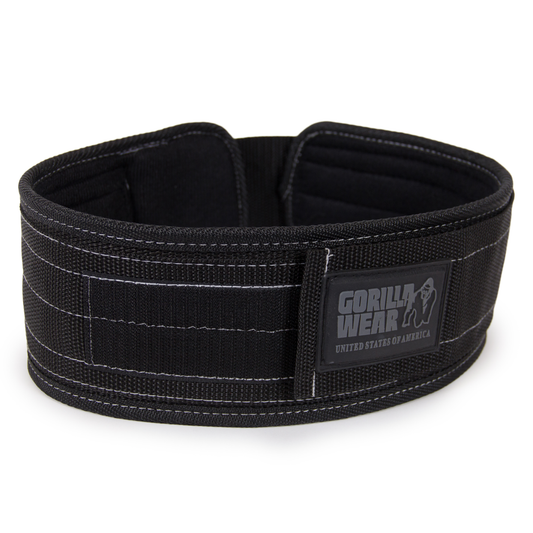 4 Inch Nylon Belt, black/grey
