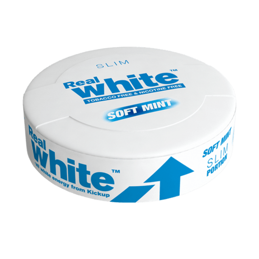 Kickup Real White,  Soft Mint SLIM 24 portionspåsar